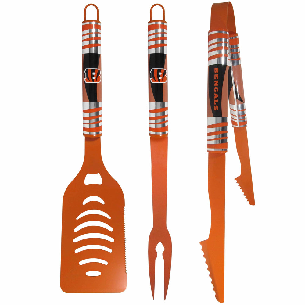 Cincinnati Bengals 3 pc Color BBQ Tool Set - Siskiyou Buckle - Flyclothing LLC