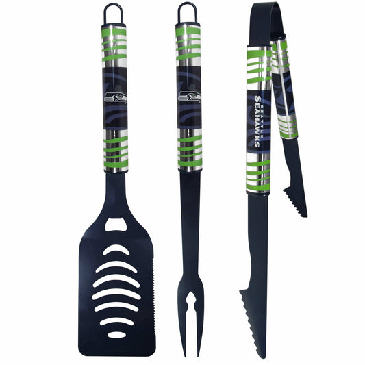 Seattle Seahawks 3 pc Color BBQ Tool Set - Siskiyou Buckle - Flyclothing LLC