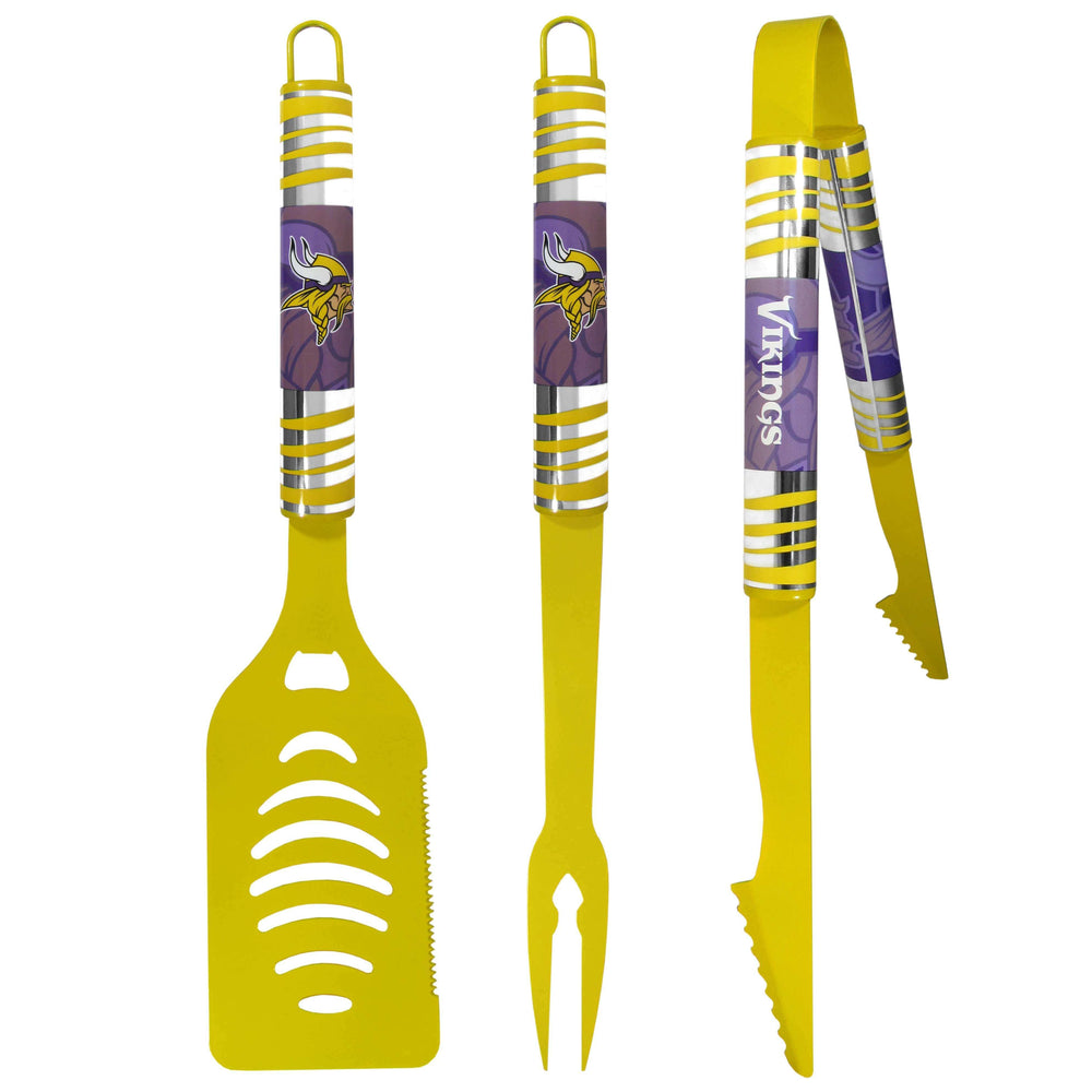 Minnesota Vikings 3 pc Color BBQ Tool Set - Siskiyou Buckle - Flyclothing LLC