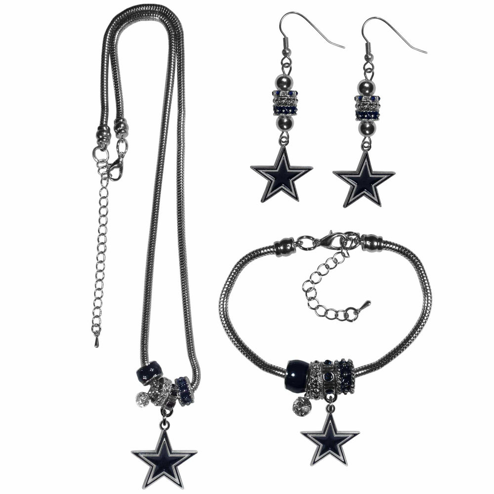 Dallas Cowboys Euro Bead Jewelry 3 piece Set - Siskiyou Buckle - Flyclothing LLC