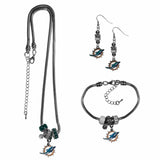 Miami Dolphins Euro Bead Jewelry 3 piece Set - Siskiyou Buckle - Flyclothing LLC