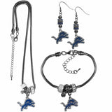 Detroit Lions Euro Bead Jewelry 3 piece Set - Siskiyou Buckle - Flyclothing LLC