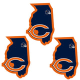 Chicago Bears Home State Decal, 3pk - Siskiyou Buckle - Flyclothing LLC