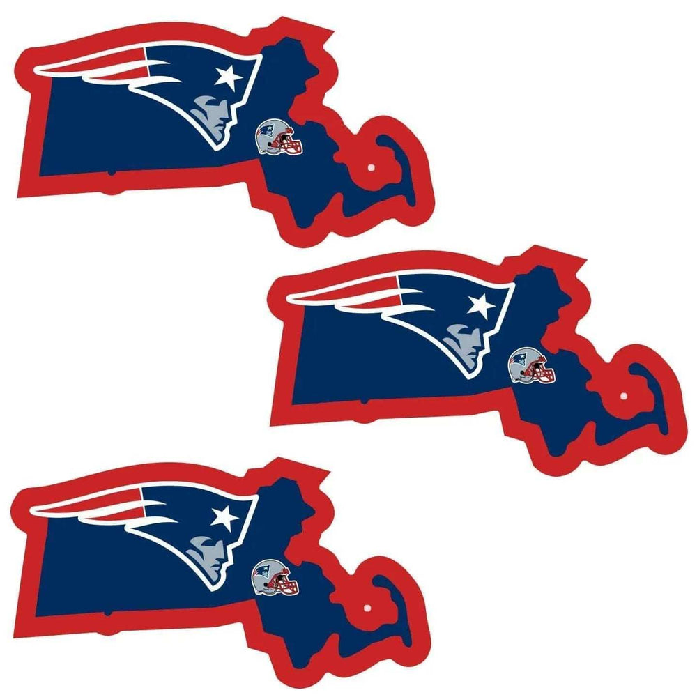 New England Patriots Home State Decal, 3pk - Siskiyou Buckle - Flyclothing LLC