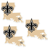 New Orleans Saints Home State Decal, 3pk - Siskiyou Buckle - Flyclothing LLC