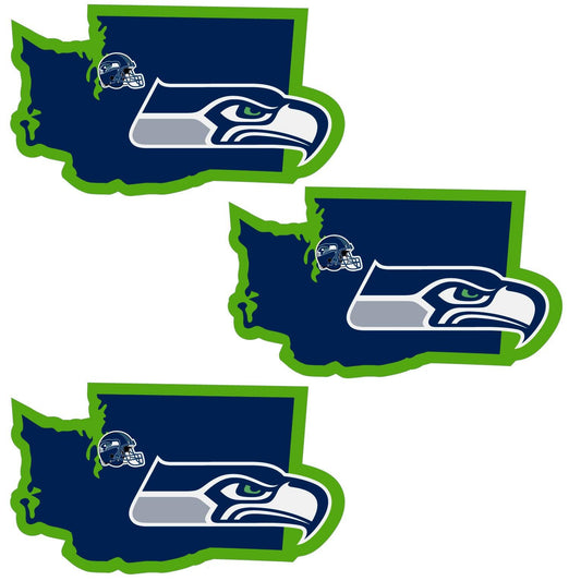 Seattle Seahawks Home State Decal, 3pk - Flyclothing LLC