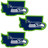 Seattle Seahawks Home State Decal, 3pk - Siskiyou Buckle - Flyclothing LLC
