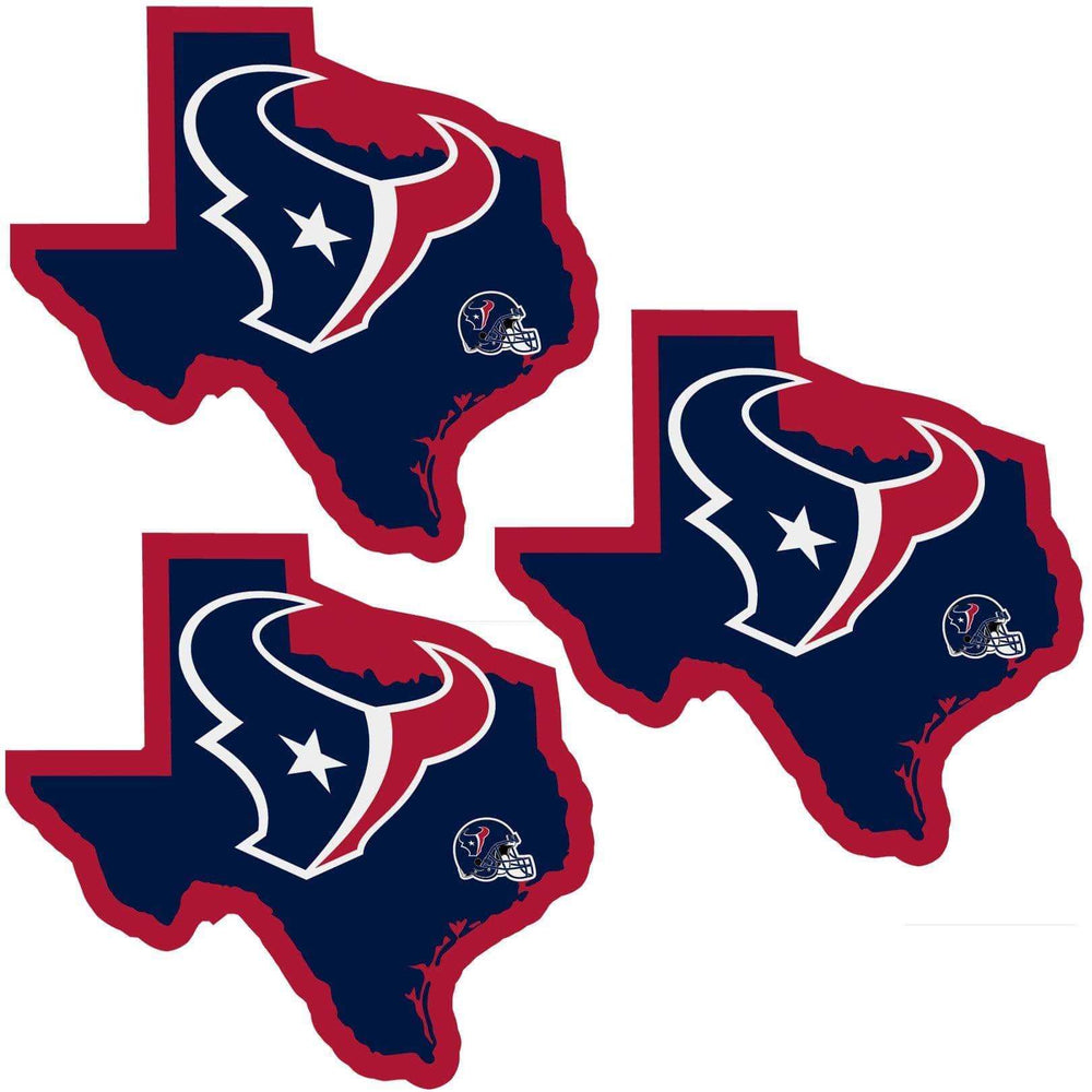 Houston Texans Home State Decal, 3pk - Siskiyou Buckle - Flyclothing LLC
