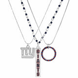 New York Giants Trio Necklace Set - Siskiyou Buckle - Flyclothing LLC