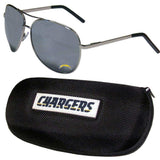 Los Angeles Chargers Aviator Sunglasses and Zippered Carrying Case - Siskiyou Buckle - Flyclothing LLC