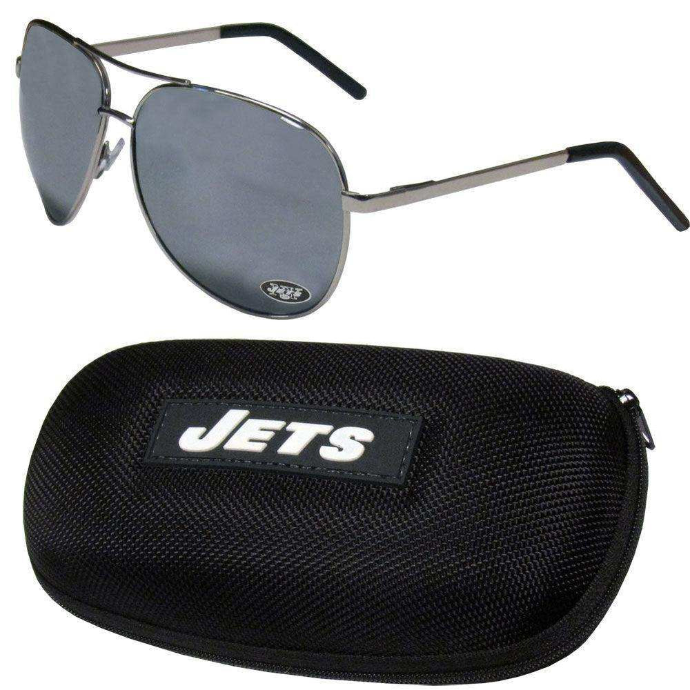 New York Jets Aviator Sunglasses and Zippered Carrying Case - Siskiyou Buckle - Flyclothing LLC