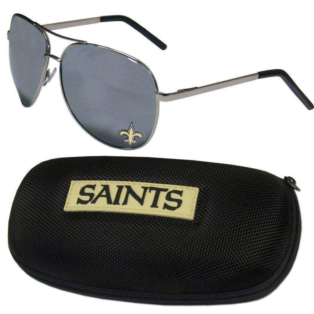 New Orleans Saints Aviator Sunglasses and Zippered Carrying Case - Siskiyou Buckle - Flyclothing LLC