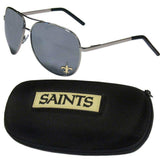 New Orleans Saints Aviator Sunglasses and Zippered Carrying Case - Siskiyou Buckle - Flyclothing LLC