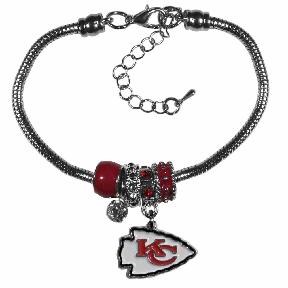 Kansas City Chiefs Euro Bead Bracelet - Kansas City Chiefs - Flyclothing LLC