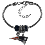 New England Patriots Euro Bead Bracelet - Siskiyou Buckle - Flyclothing LLC