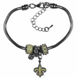 New Orleans Saints Euro Bead Bracelet - Siskiyou Buckle - Flyclothing LLC