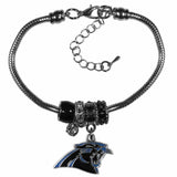 Carolina Panthers Euro Bead Bracelet - Siskiyou Buckle - Flyclothing LLC