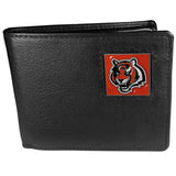 Cincinnati Bengals Leather Bi-fold Wallet Packaged in Gift Box - Siskiyou Buckle - Flyclothing LLC