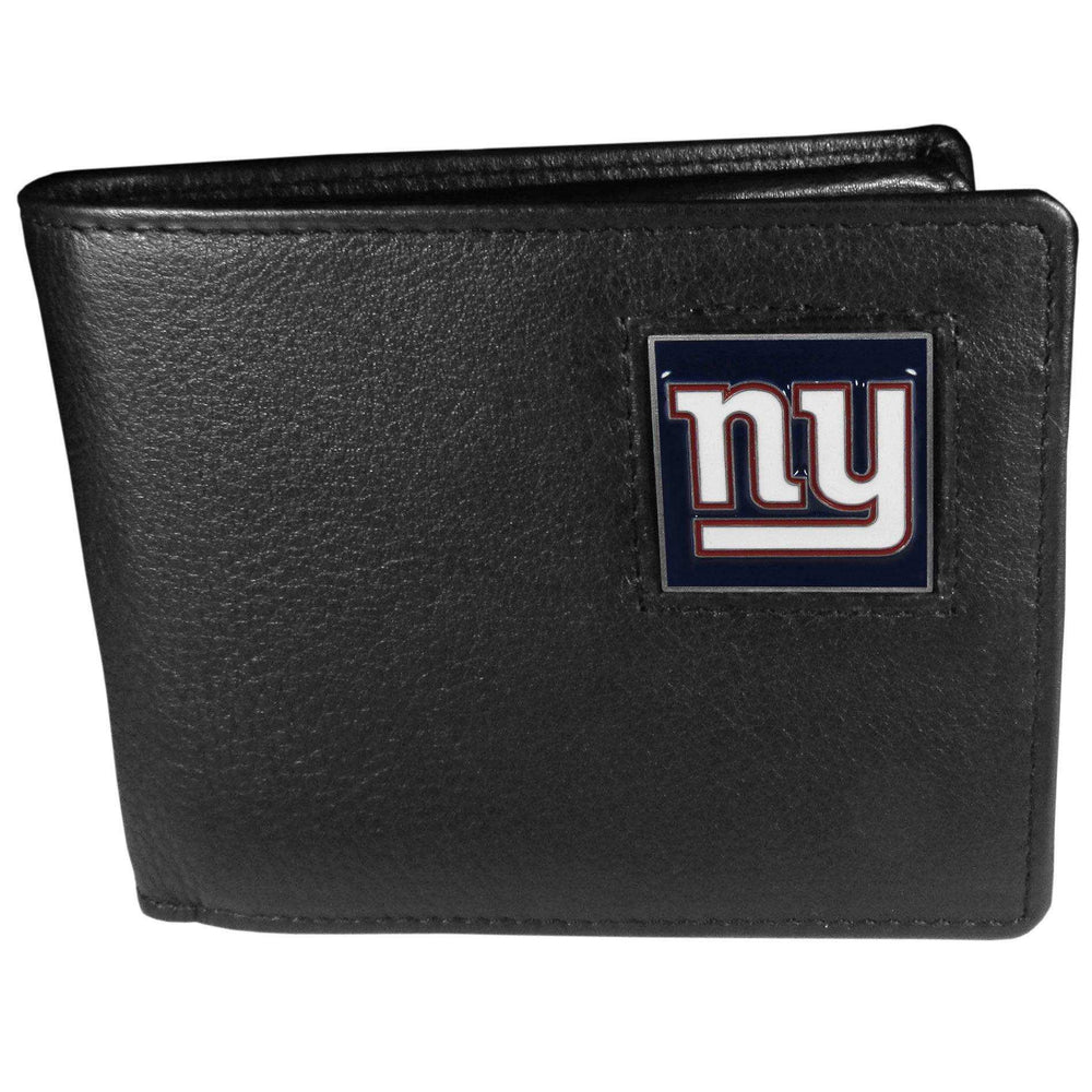 New York Giants Leather Bi-fold Wallet Packaged in Gift Box - Siskiyou Buckle - Flyclothing LLC