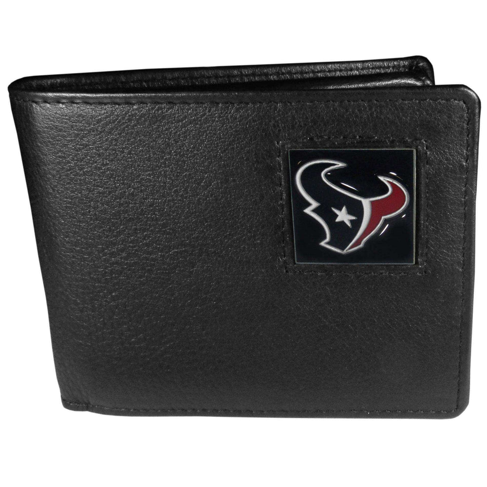 Houston Texans Leather Bi-fold Wallet Packaged in Gift Box - Siskiyou Buckle - Flyclothing LLC
