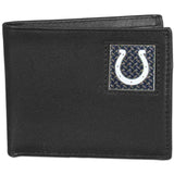 Indianapolis Colts Gridiron Leather Bi-fold Wallet Packaged in Gift Box - Siskiyou Buckle - Flyclothing LLC