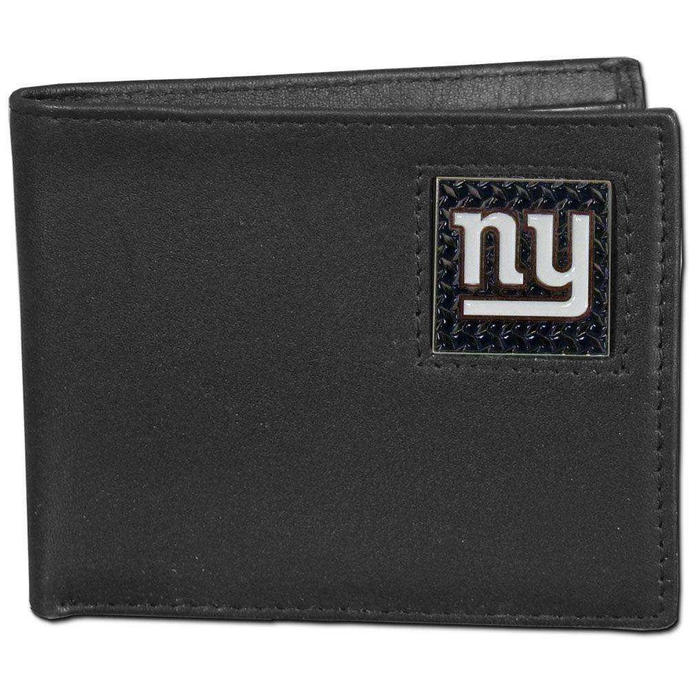 New York Giants Gridiron Leather Bi-fold Wallet - Siskiyou Buckle - Flyclothing LLC