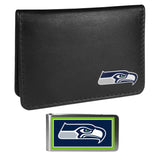 Seattle Seahawks Weekend Bi-fold Wallet & Color Money Clip - Siskiyou Buckle - Flyclothing LLC