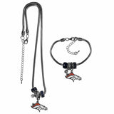 Denver Broncos Euro Bead Necklace and Bracelet Set - Siskiyou Buckle - Flyclothing LLC