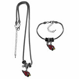 Arizona Cardinals Euro Bead Necklace and Bracelet Set - Siskiyou Buckle - Flyclothing LLC