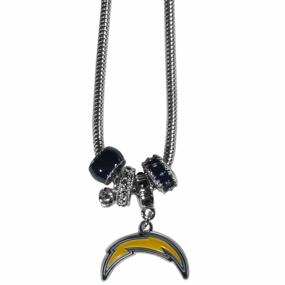Los Angeles Chargers Euro Bead Necklace - Siskiyou Buckle - Flyclothing LLC