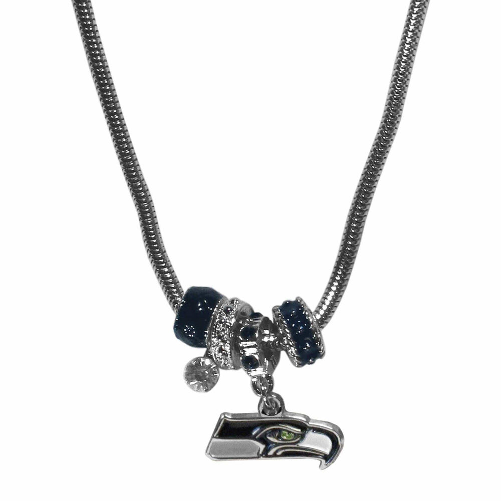 Seattle Seahawks Euro Bead Necklace - Siskiyou Buckle - Flyclothing LLC