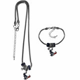 Houston Texans Euro Bead Necklace and Bracelet Set - Siskiyou Buckle - Flyclothing LLC