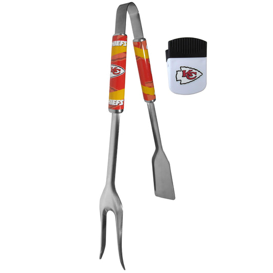 Kansas City Chiefs 3 in 1 BBQ Tool and Chip Clip - Flyclothing LLC
