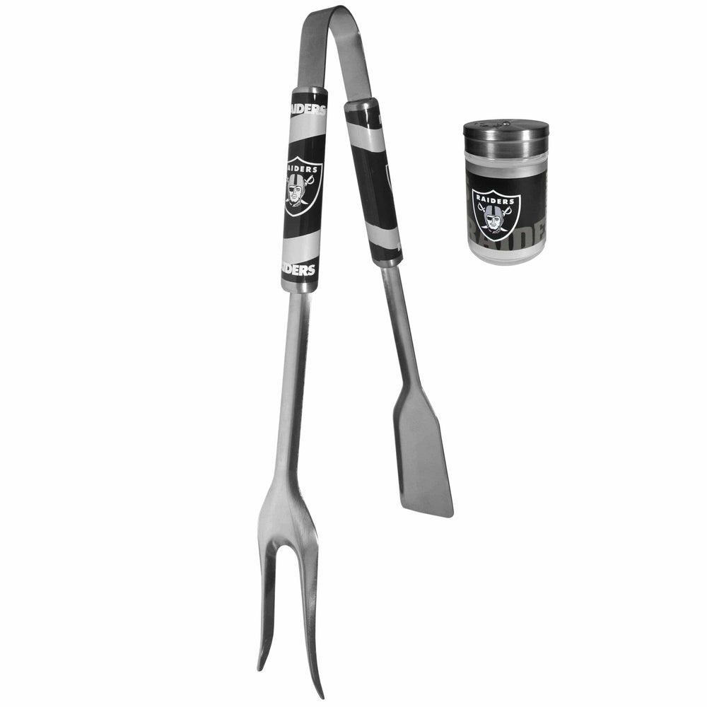 Oakland Raiders 3 in 1 BBQ Tool and Salt & Pepper Shaker - Siskiyou Buckle - Flyclothing LLC