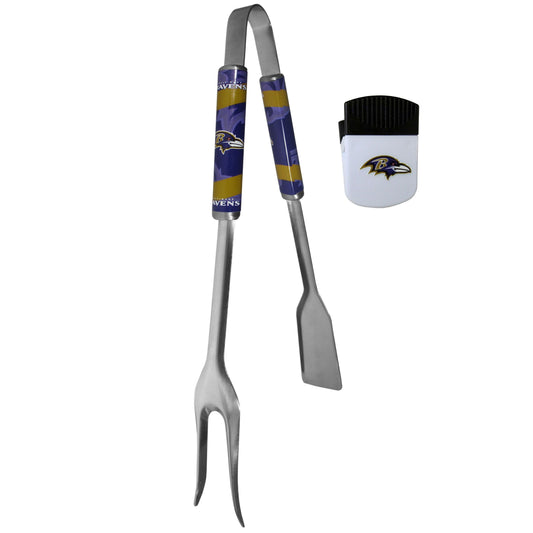 Baltimore Ravens 3 in 1 BBQ Tool and Chip Clip - Flyclothing LLC