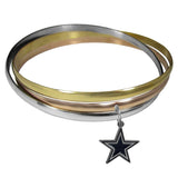 Dallas Cowboys Tri-color Bangle Bracelet - Siskiyou Buckle - Flyclothing LLC