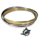 Miami Dolphins Tri-color Bangle Bracelet - Siskiyou Buckle - Flyclothing LLC