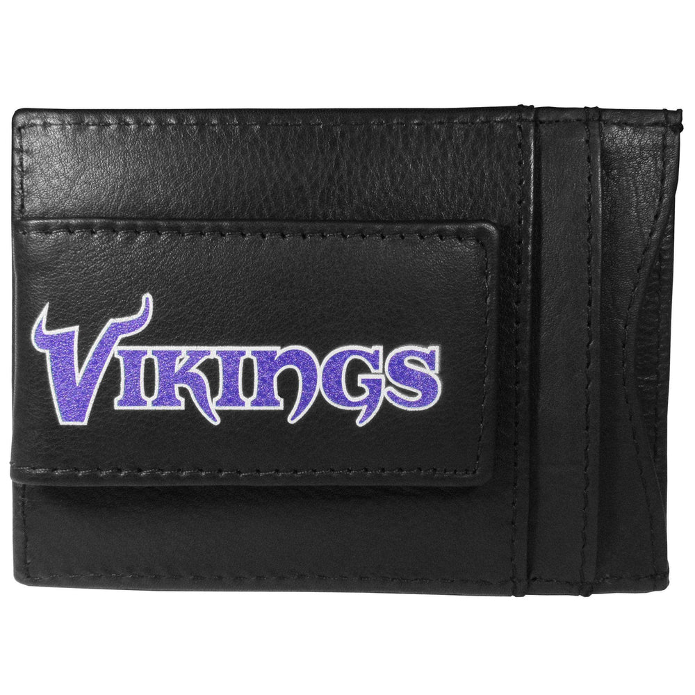 Minnesota Vikings Logo Leather Cash and Cardholder - Siskiyou Buckle - Flyclothing LLC