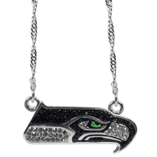 Seattle Seahawks Crystal Logo Necklace - Siskiyou Buckle - Flyclothing LLC