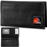 Cleveland Browns Deluxe Leather Checkbook Cover - Siskiyou Buckle - Flyclothing LLC