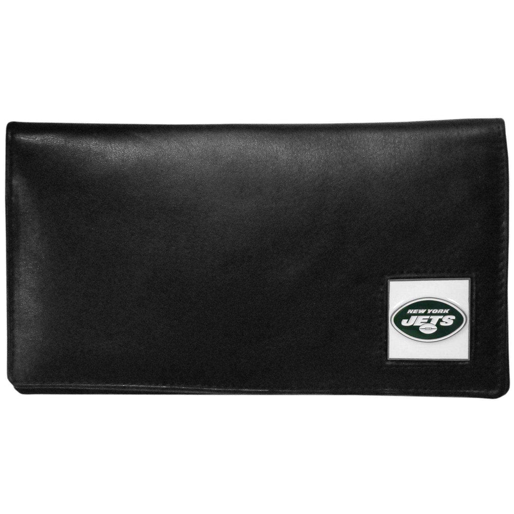 New York Jets Deluxe Leather Checkbook Cover - Siskiyou Buckle - Flyclothing LLC