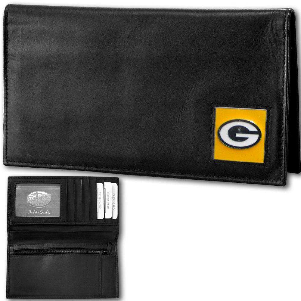Green Bay Packers Deluxe Leather Checkbook Cover - Siskiyou Buckle - Flyclothing LLC