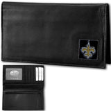 New Orleans Saints Deluxe Leather Checkbook Cover - Siskiyou Buckle - Flyclothing LLC
