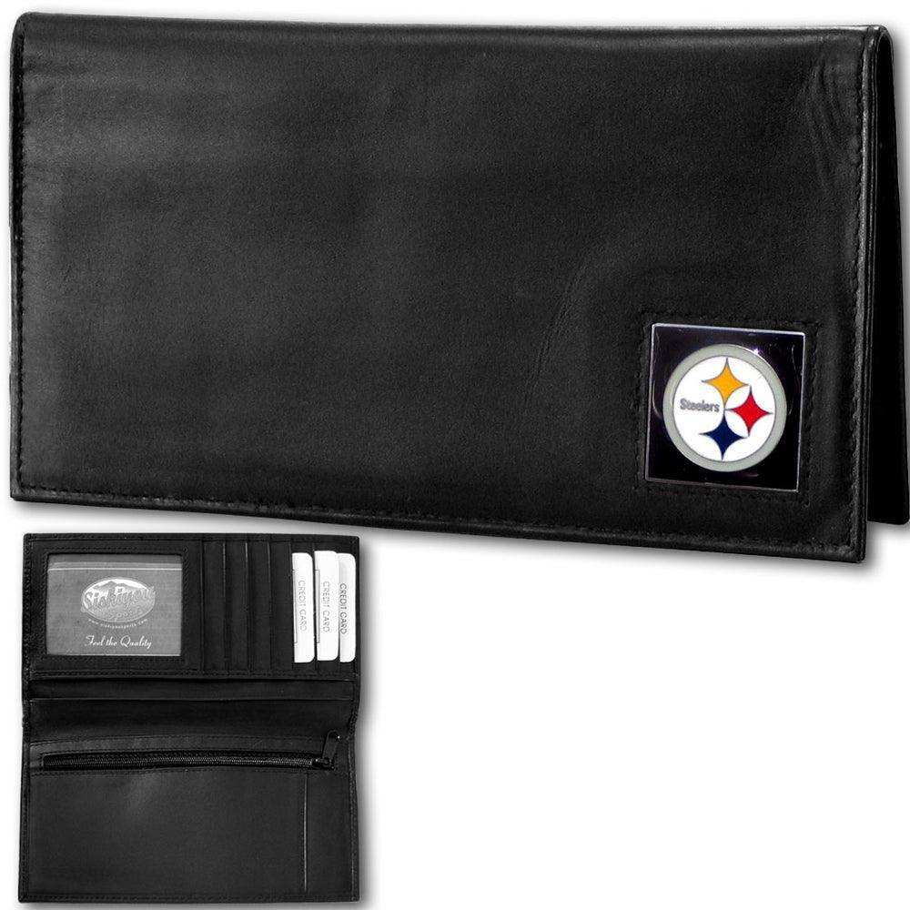 Pittsburgh Steelers Deluxe Leather Checkbook Cover - Siskiyou Buckle - Flyclothing LLC