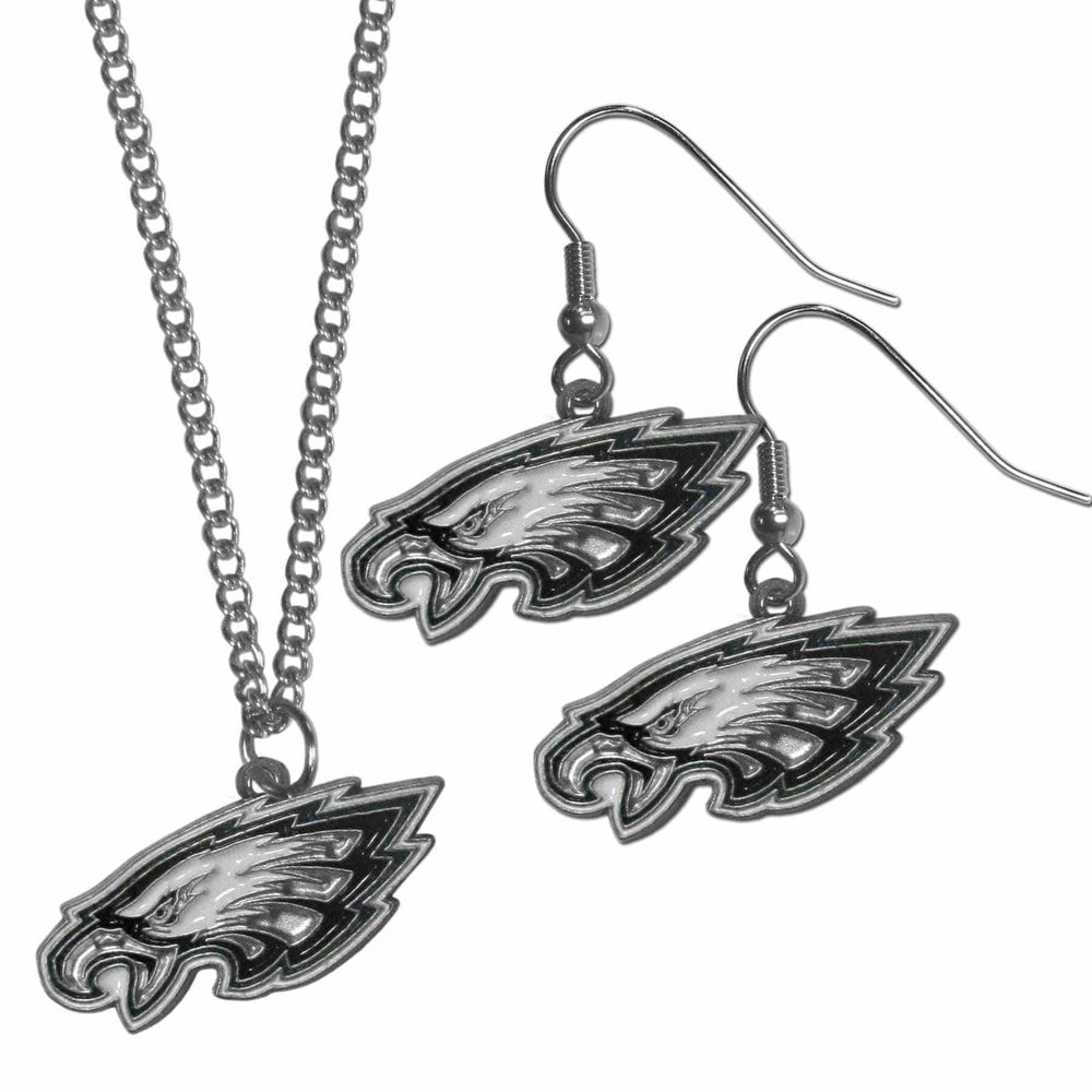 Philadelphia Eagles Dangle Earrings and Chain Necklace Set - Siskiyou Buckle - Flyclothing LLC