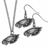 Philadelphia Eagles Dangle Earrings and Chain Necklace Set - Siskiyou Buckle - Flyclothing LLC
