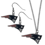New England Patriots Dangle Earrings and Chain Necklace Set - Siskiyou Buckle - Flyclothing LLC