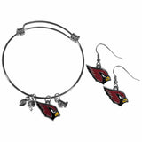 Arizona Cardinals Dangle Earrings and Charm Bangle Bracelet Set - Siskiyou Buckle - Flyclothing LLC