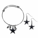 Dallas Cowboys Dangle Earrings and Charm Bangle Bracelet Set - Siskiyou Buckle - Flyclothing LLC