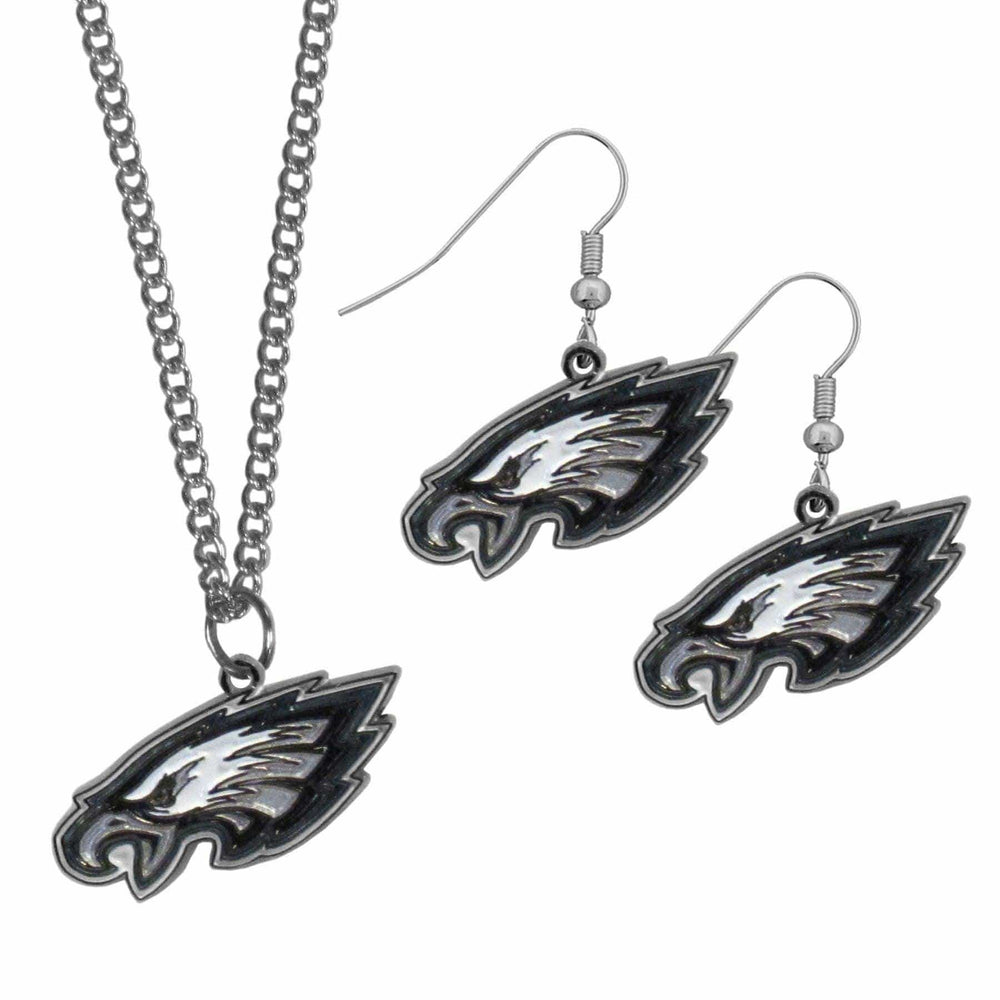 Philadelphia Eagles Dangle Earrings and Chain Necklace Set - Siskiyou Buckle - Flyclothing LLC
